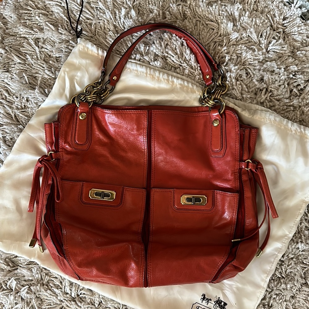 Burnt Orange Coach Purse